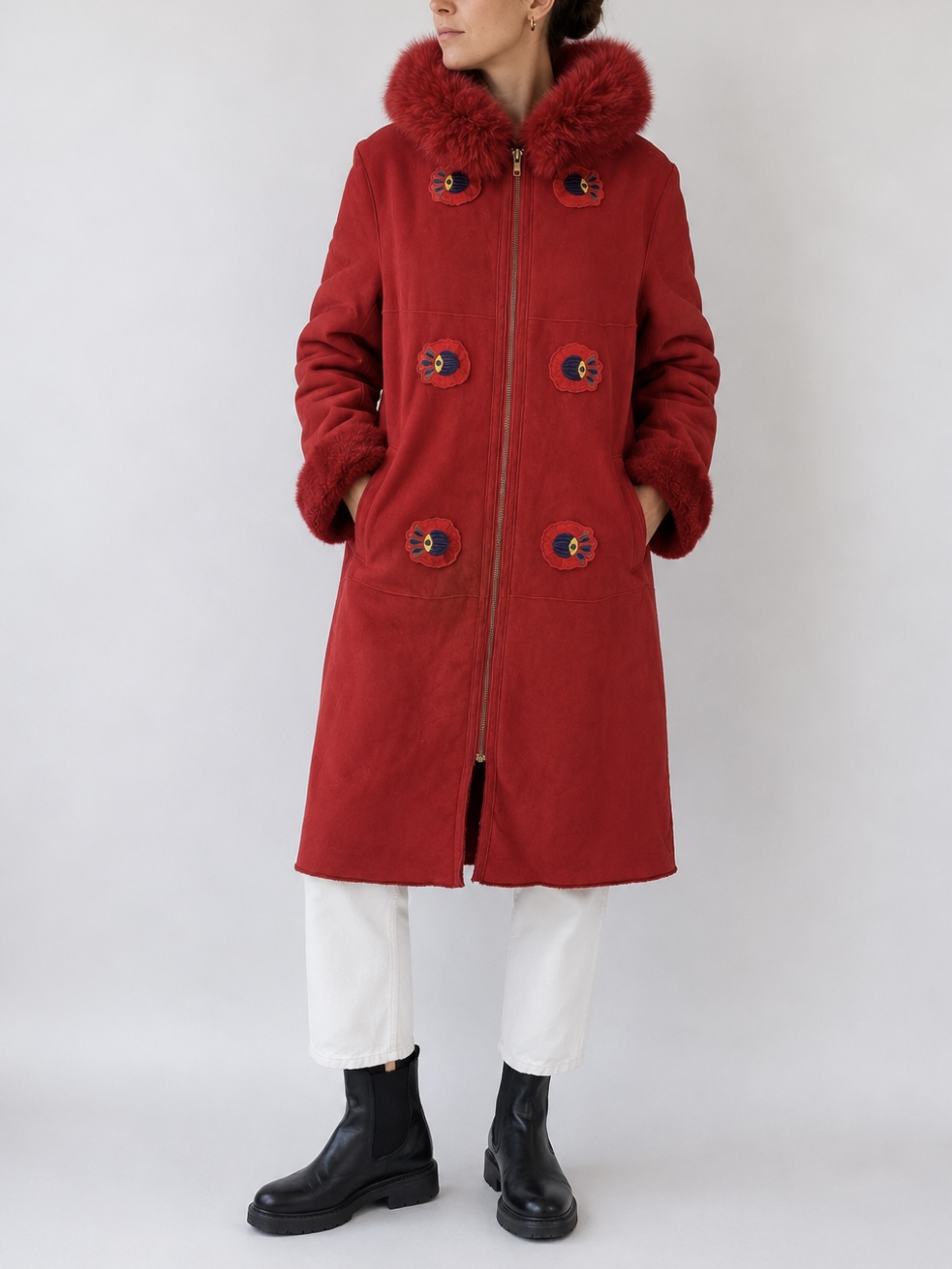 ABRIGO SHEARLING 100% CUERO Y LANA | L 1