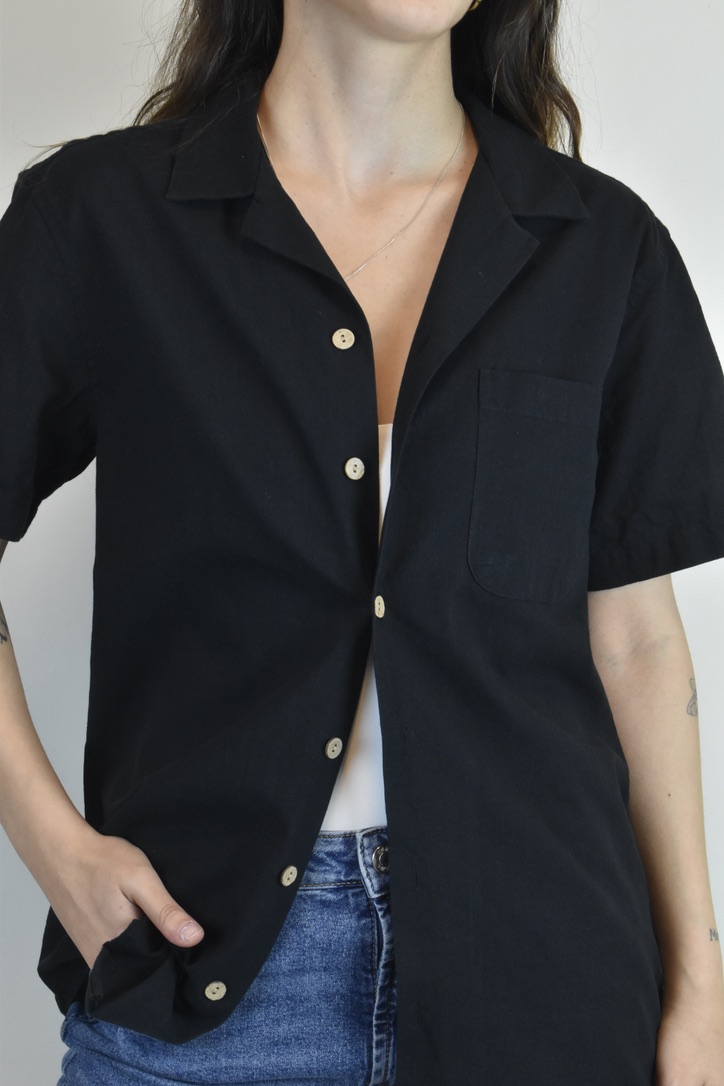 BLUSA NEGRA LINO | S 2