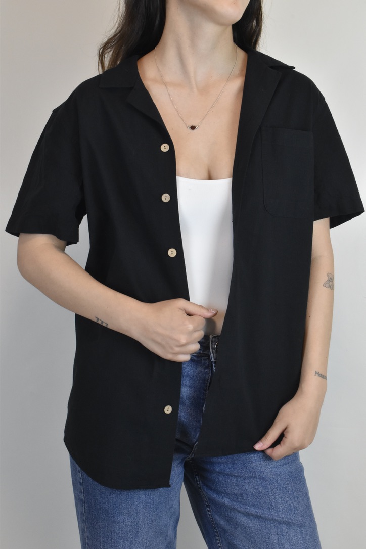 BLUSA NEGRA LINO | S 3