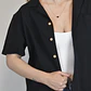 BLUSA NEGRA LINO | S - Miniatura 6