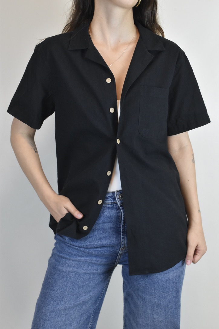 BLUSA NEGRA LINO | S 1