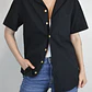 BLUSA NEGRA LINO | S - Miniatura 1
