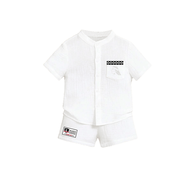 CONJUNTO BLANCO CAMISA + SHORT COLO-COLO