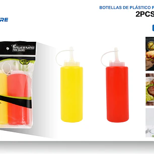 ENVASES PLASTICOS PARA SALSAS 2PCS 360ML