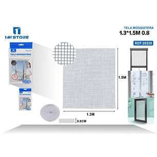 TELA MOSQUITERA 1.3 X 1.5M 