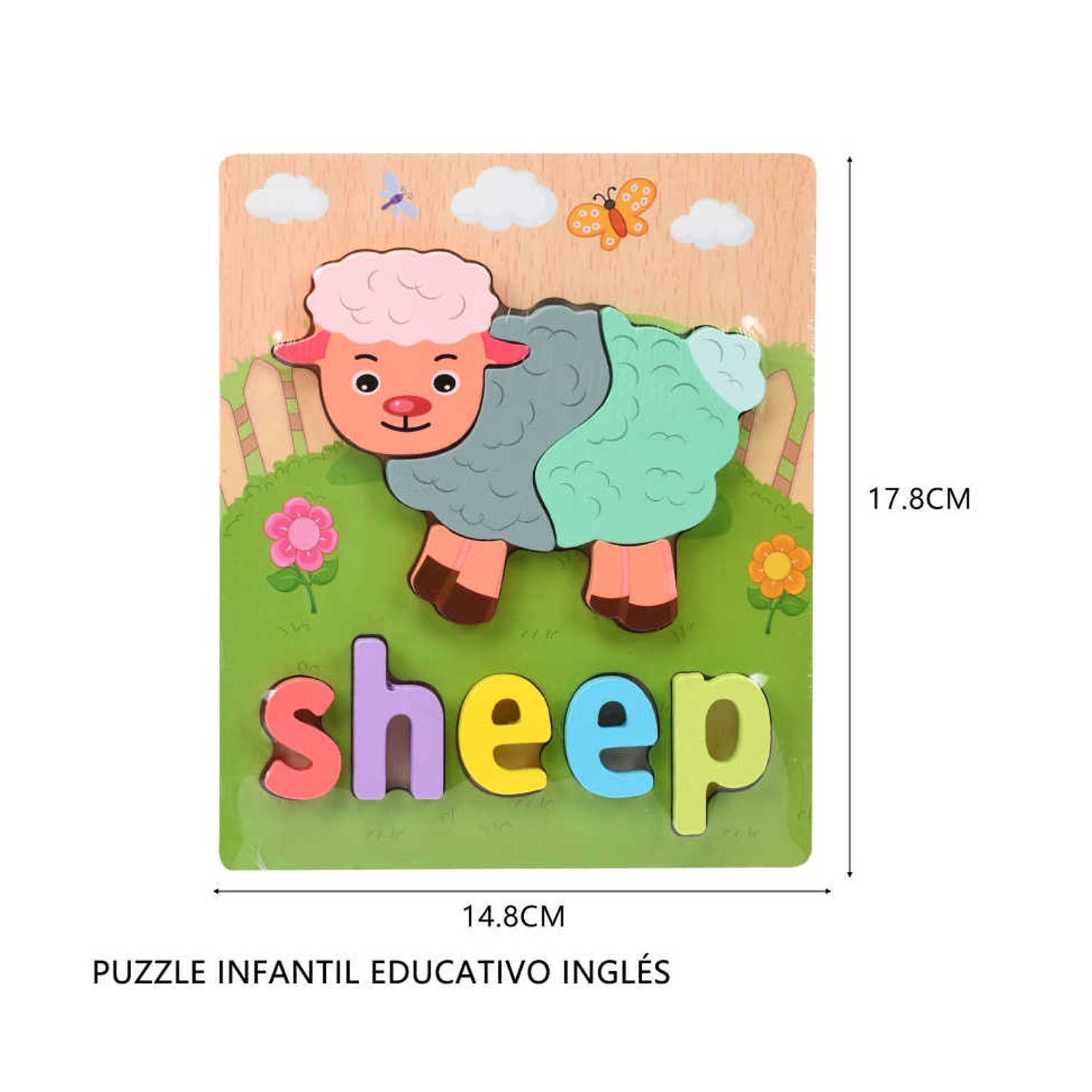 PUZZLE INFANTIL EDUCATIVO INGLÉS 