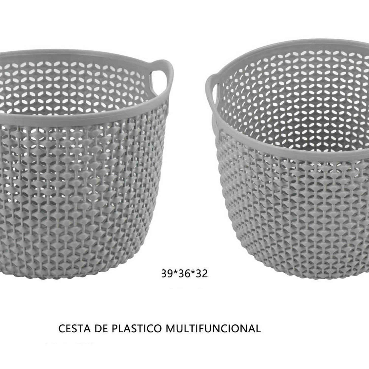 CESTA DE PLASTICO MULTIFUNCIONAL 39 X 36 X 32CM