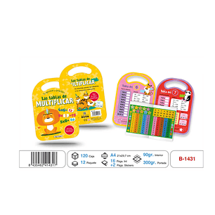 LIBRO INFANTIL APRENDO LAS TABLAS DE MULTIPLICAR CON STICKERS