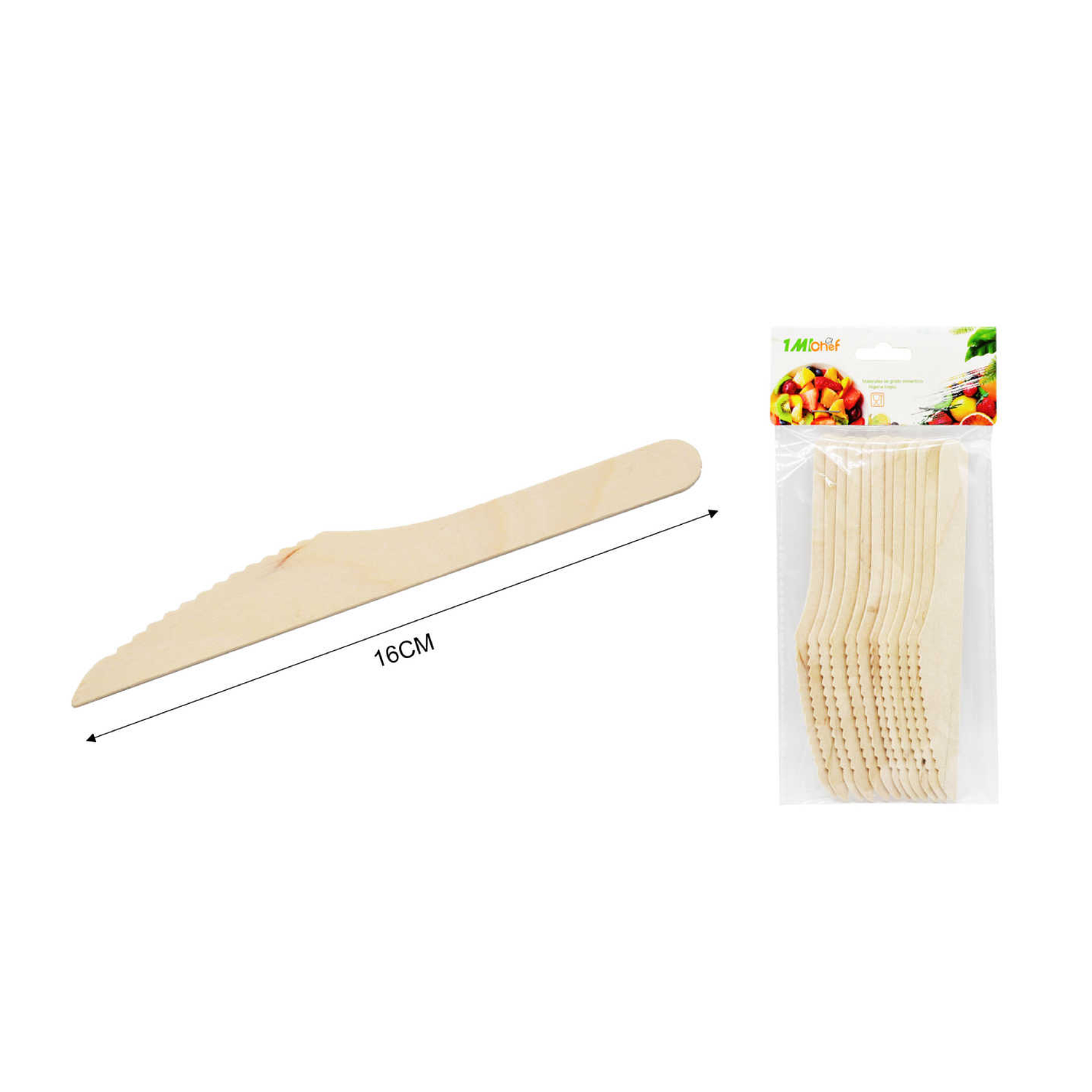 CUCHILLO DE BAMBU 12PCS 16CM