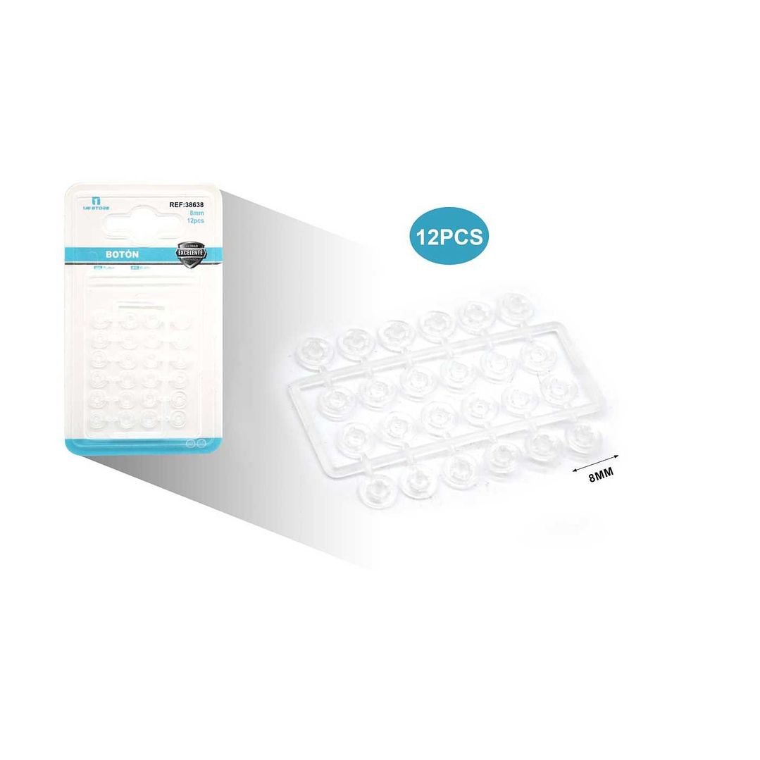 BOTÓN A PRESIÓN DE PLASTICO 12PCS 8MM 1