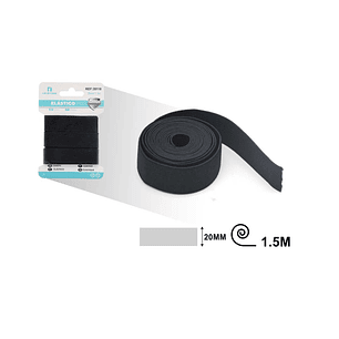 ELÁSTICO NEGRO 1.5M X 20MM