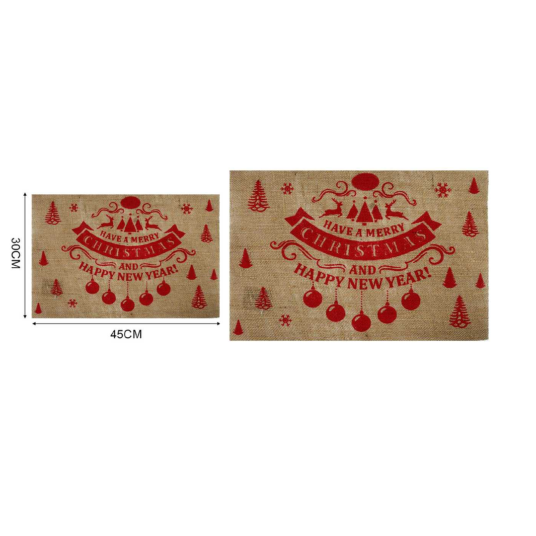 MANTEL INDIVIDUAL RECTANGULAR SERIGRAFIADO 30X45CM 1