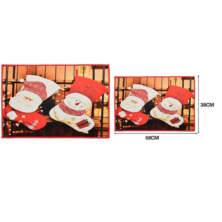 ALFOMBRA NAVIDEÑA DE TERCIOPELO 38X58CM 1