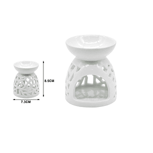 DIFUSOR QUEMADOR DE CERÁMICA PARA ACEITES DE AROMATERAPIA 7.3X8.5CM