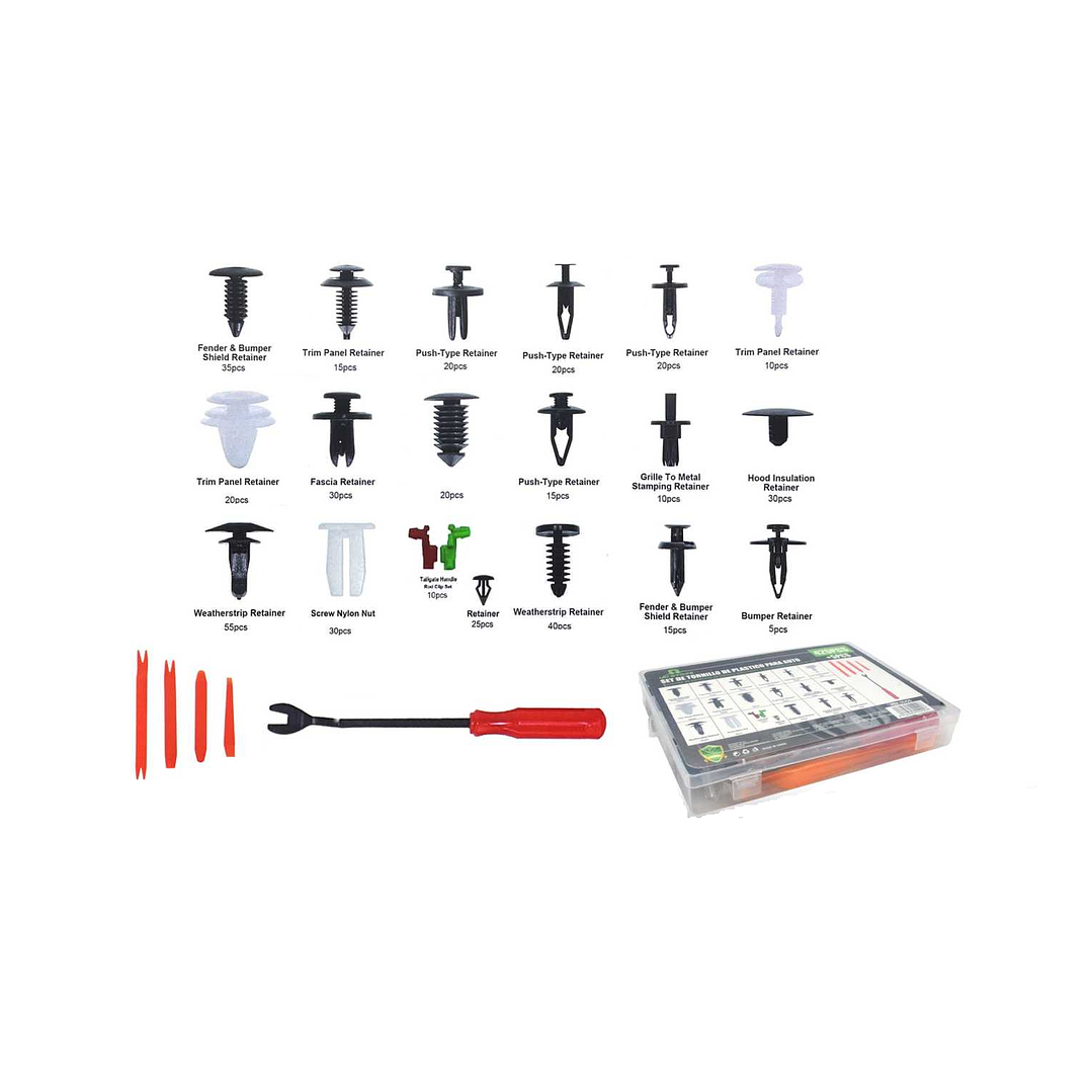 SET DE TORNILLO DE PLASTICO PARA AUTO 425 PCS + 5 PCS 1