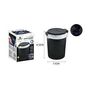 CENICERO PARA AUTOMÓVIL 12.5X7.5CM CON LUZ LED