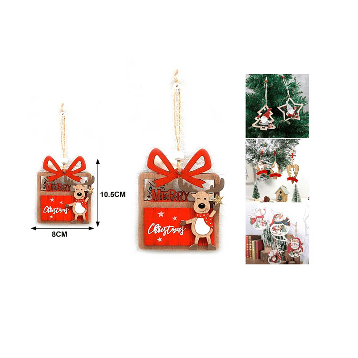 COLGANTE DECORATIVO DE MADERA NAVIDAD 1PC 1