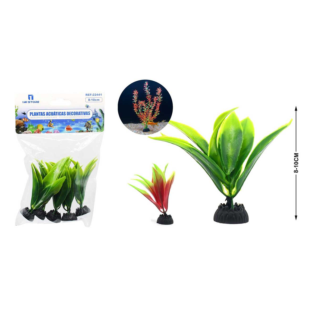 PLANTA ACUATICA DECORATIVA 5 PCS 8-10 CM 1