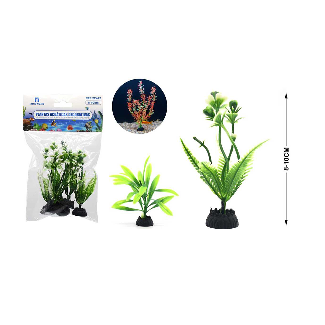 PLANTA ACUATICA DECORATIVA 5 PCS 8-10 CM 1