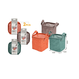 ORGANIZADOR DE TELA PARA ARMARIO 2PCS 14X14CM