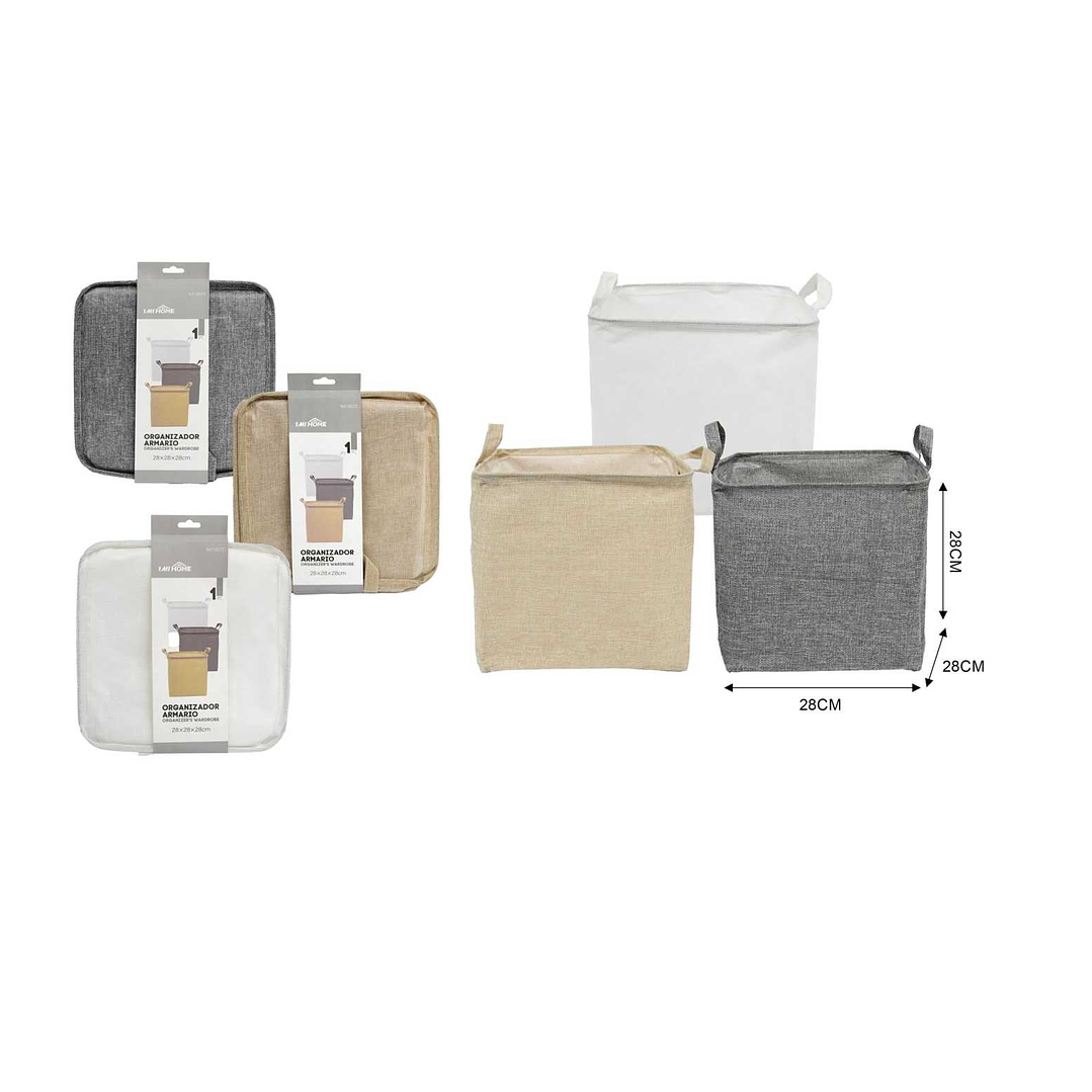 ORGANIZADOR DE TELA PARA ARMARIO 28X28CM 1