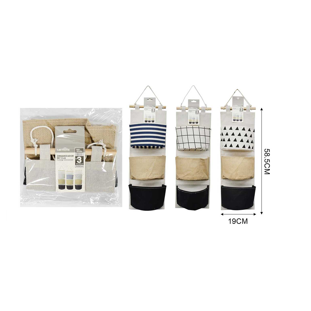  ORGANIZADOR DE TELA 58.5X19CM 1