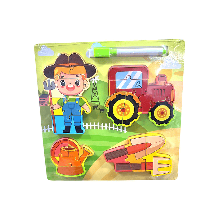 PUZZLE DE MADERA PROFESIONES 22.5CM 4