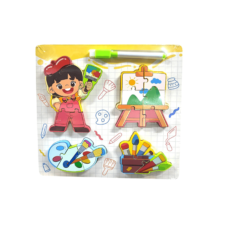 PUZZLE DE MADERA PROFESIONES 22.5CM 5