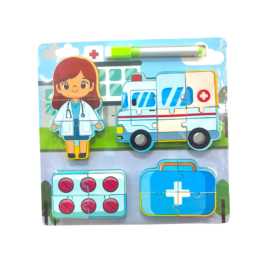 PUZZLE DE MADERA PROFESIONES 22.5CM 7