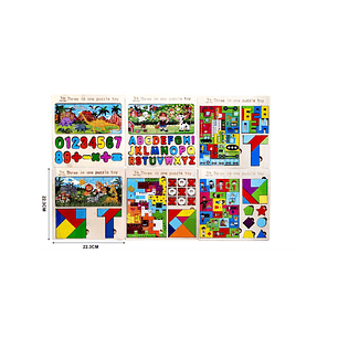 PUZZLE DE MADERA DIDACTICOS PARA NIÑOS 22.3CM