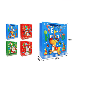 BOLSA DE REGALO NAVIDAD 30X40CM
