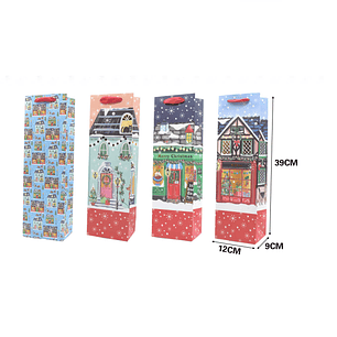BOLSA DE REGALO BOTELLA DE VINO 12X39CM