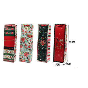 BOLSA DE REGALO BOTELLA DE VINO 12X39CM