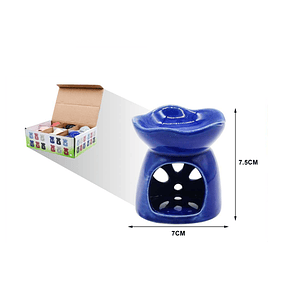DIFUSOR QUEMADOR DE CERÁMICA PARA ACEITES DE AROMATERAPIA 7X7.5CM