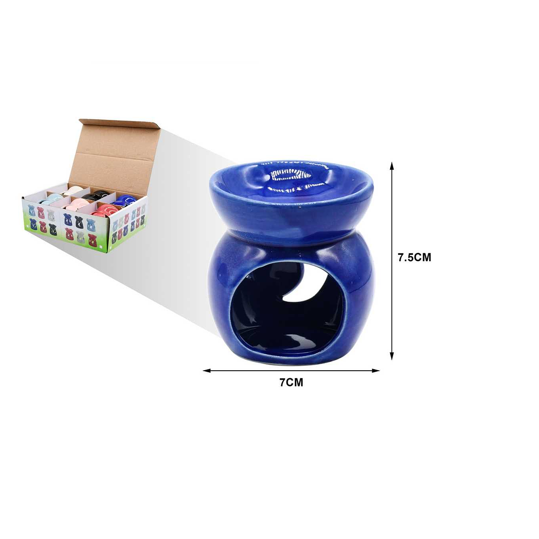 DIFUSOR QUEMADOR DE CERÁMICA PARA ACEITES DE AROMATERAPIA 7X7.5CM  1