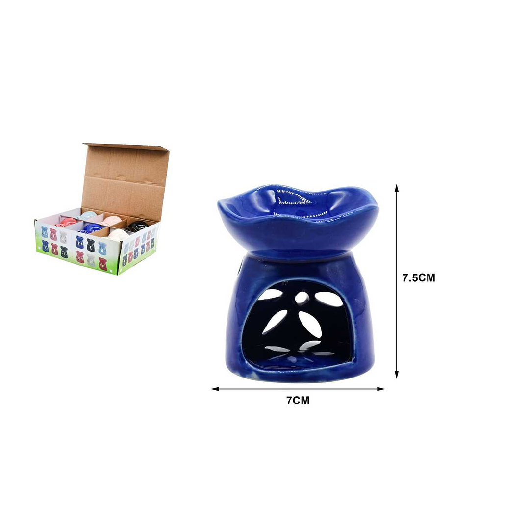 DIFUSOR QUEMADOR DE CERÁMICA PARA ACEITES DE AROMATERAPIA 7X7.5CM 1