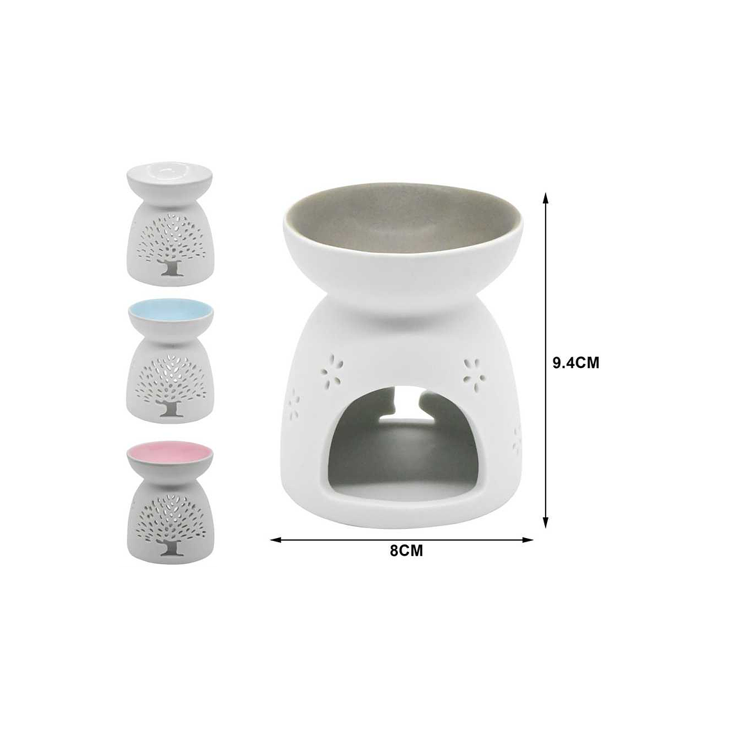 DIFUSOR QUEMADOR DE CERÁMICA PARA ACEITES DE AROMATERAPIA 8X9.4CM 1