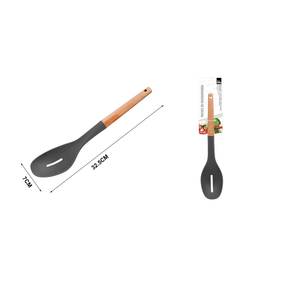 CUCHARA LEGUMBRE CALADA 32.5X7CM UTENSILIO DE COCINA 1