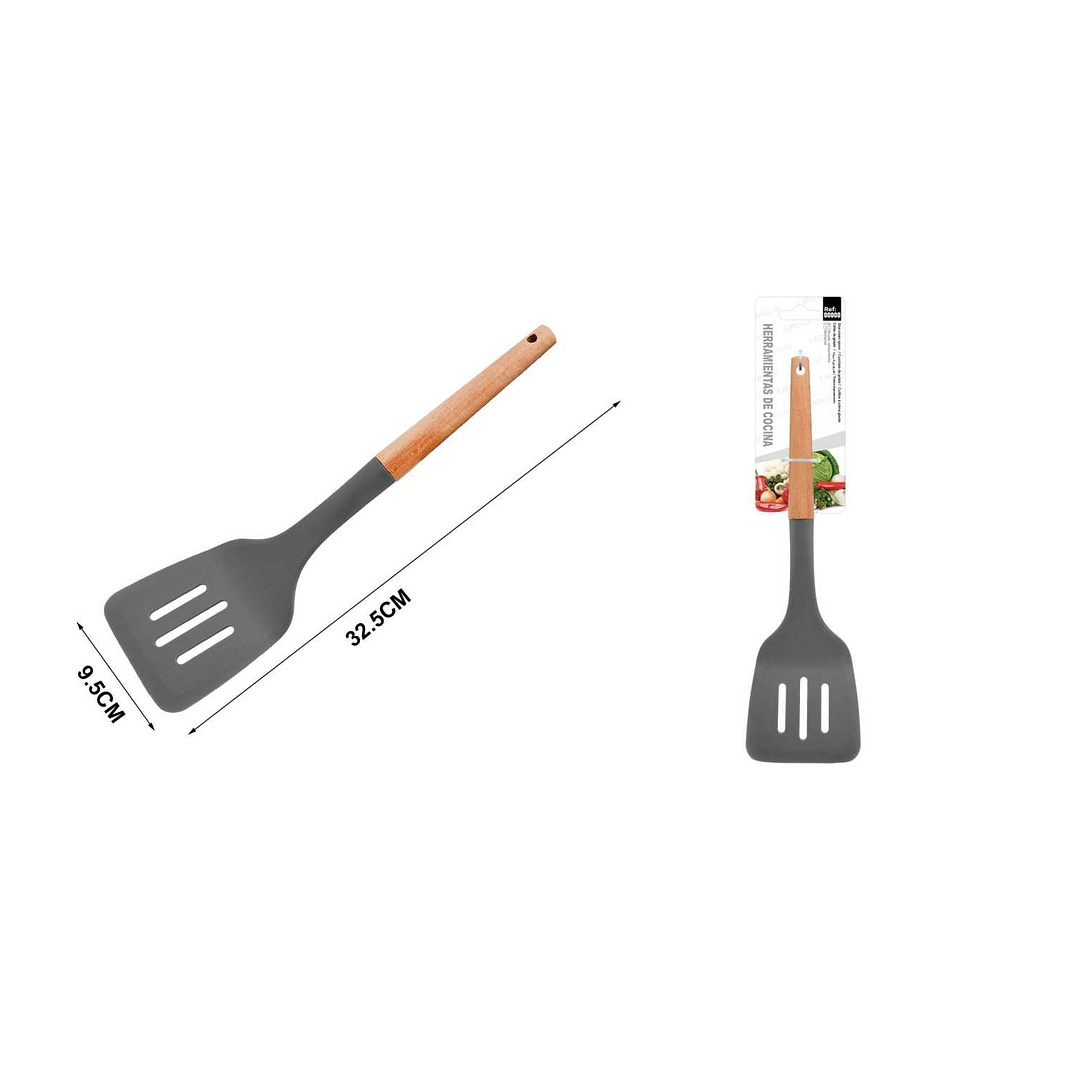  PALA PLANA RANURADA 32.5X9.5CM UTENSILIO DE COCINA 1