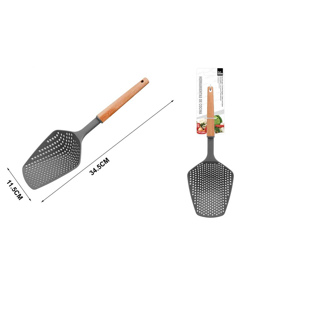 CUCHARA COLADOR 34.5X11.5CM UTENSILIO DE COCINA 1