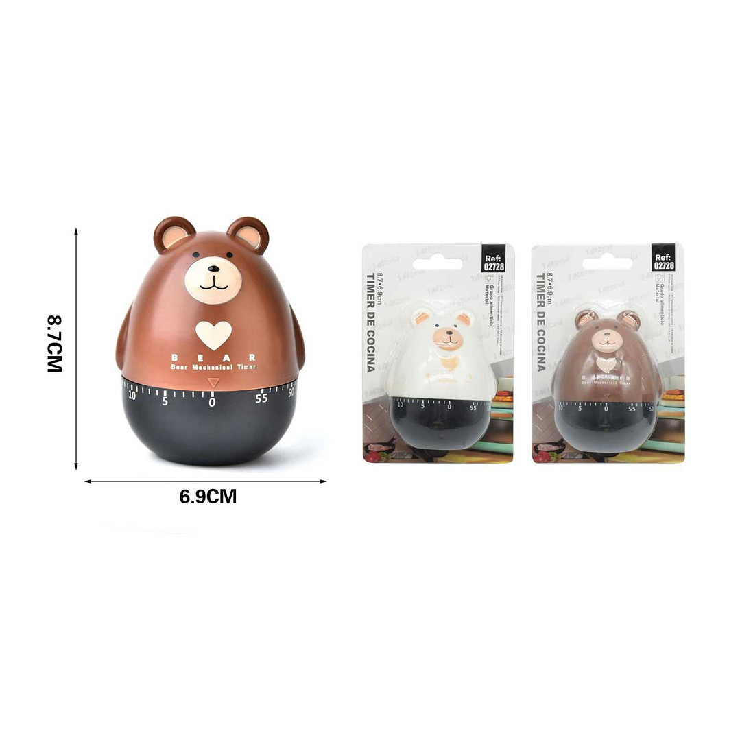 TEMPORIZADOR DE COCINA FORMA DE OSO 8.7X6.9CM 1