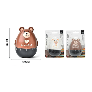 TEMPORIZADOR DE COCINA FORMA DE OSO 8.7X6.9CM