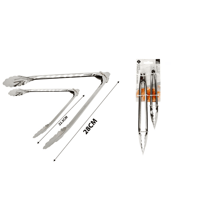 SET 2 PINZAS ACERO INOXIDABLE 1