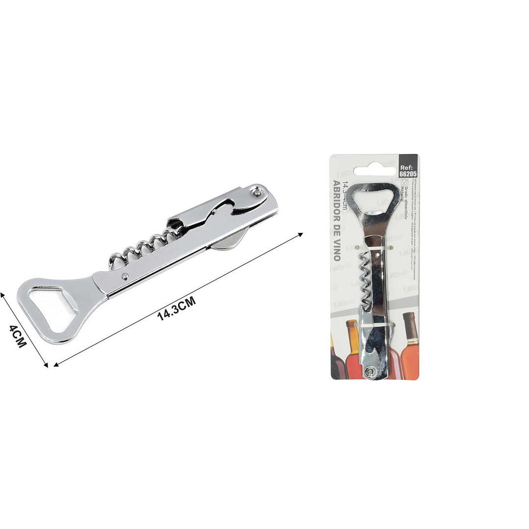 SACACORCHO DESTAPADOR ACERO INOXIDABLE MULTIFUNCIONAL 1