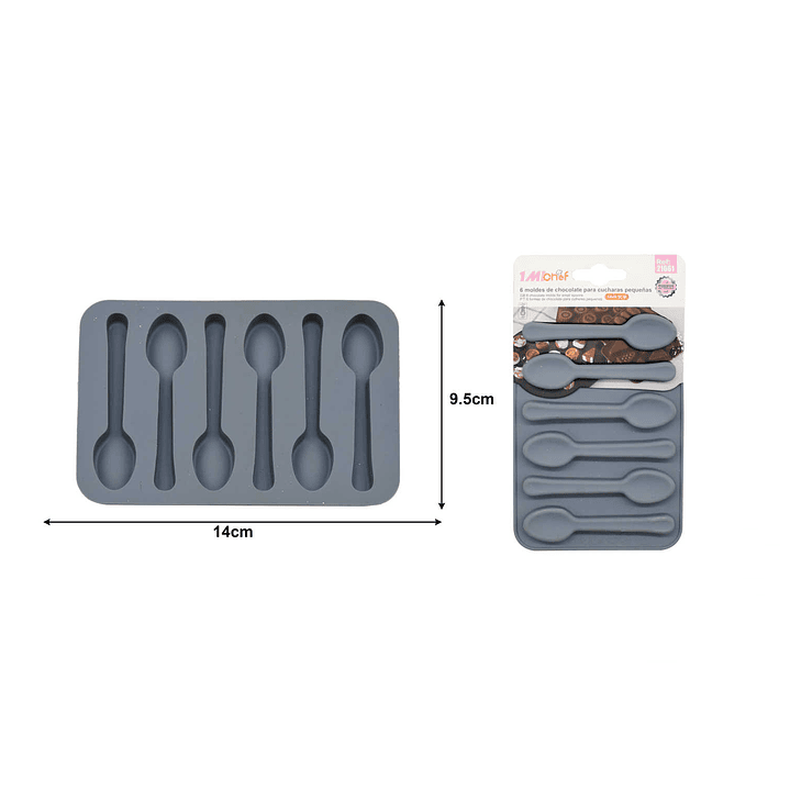 MOLDE DE SILICONA PEQUEÑO CUCHARAS 9.5CM 1