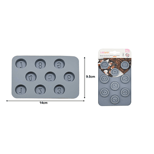 MOLDE DE SILICONA PEQUEÑO NUMEROS 9.5CM