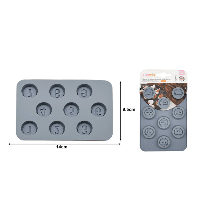 MOLDE DE SILICONA PEQUEÑO NUMEROS 9.5CM 1