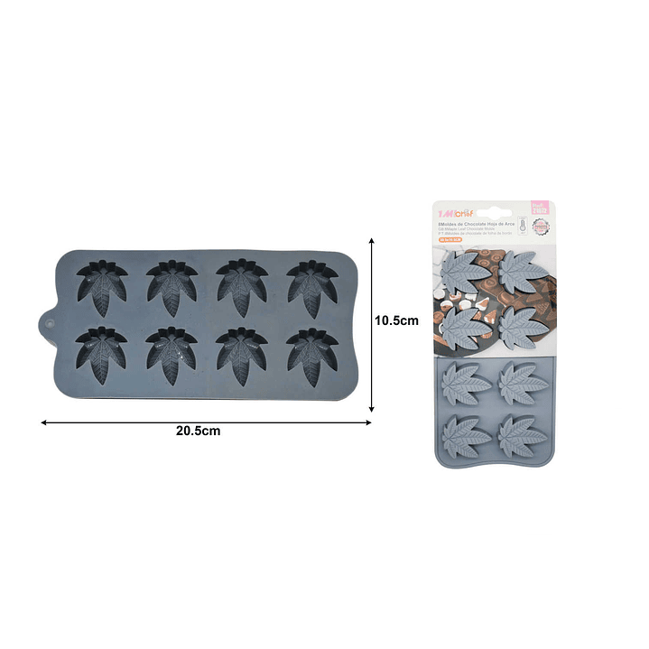 MOLDE DE SILICONA PEQUEÑO HOJA DE ARCE 10.5CM 1