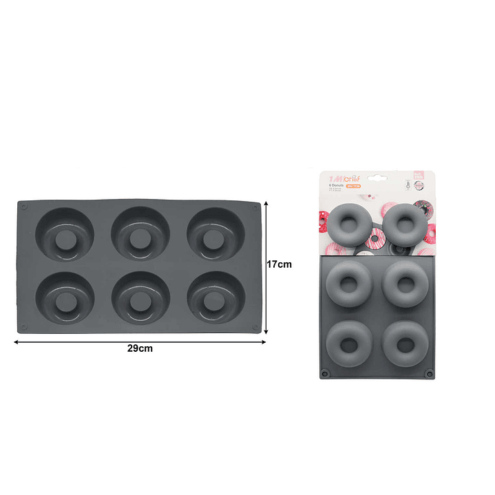 MOLDE DE SILICONA 6 DONAS 1
