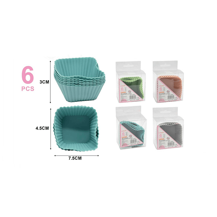 SET 6 MOLDES CUPCAKES DE SILICONA 1
